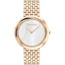 Montre Femme CK CALVIN KLEIN SCULPTURAL 25200322 Acier Inoxydable Gold Rose Noir