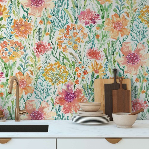 Papier peint fleurs - papier, champêtre