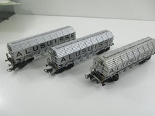 24350 - Lot Wagons transport  "ALUSUISSE" des SBB CFF LILIPUT HO