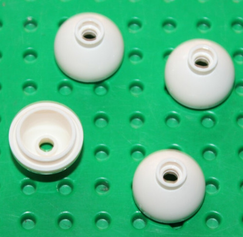 Lego white brick round - white,