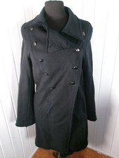 Vintage Veste manteau  100% coton noir brodé fleurs dos COP COPINE asis 40/42