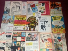 Tintin publicités originales années 60 créations timbre stenval porte clé album