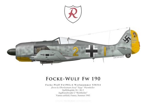 Print focke wulf 190a - print, 190a-6,