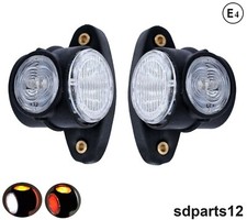 2 Feux de Gabarit LED 24V Rouge Blanc Orange Man Daf Scania Volvo Mercedes *E4