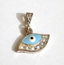 Pendentif En Argent Avec Oeil Turc Et Zirconias
