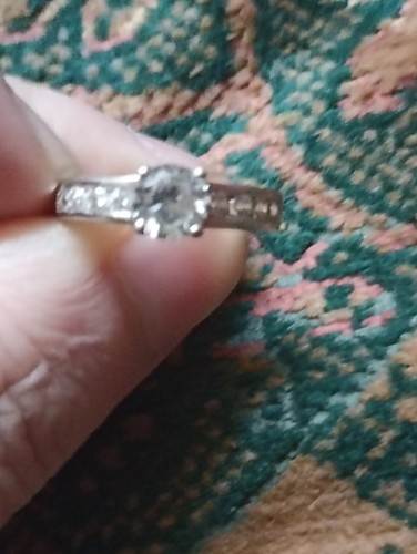 Bague argent massif sertie - en,