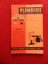 LES LIVRES JAUNES N°4 plomberie 