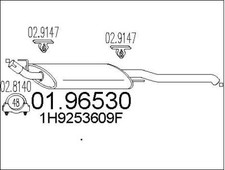 SILENCIEUX ARRIèRE VW GOLF