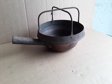 Ancienne Bassinoire ou Chauffe-Lit en Cuivre et acier