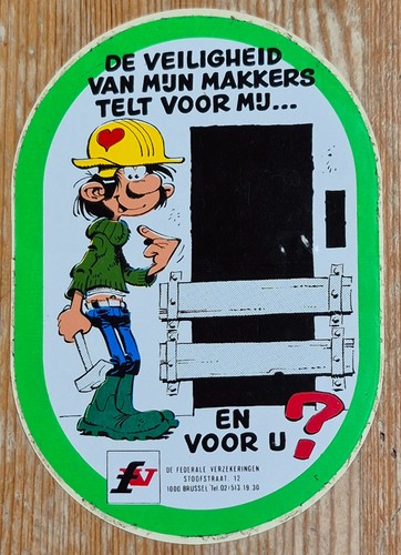 Gaston lagaffe autocollant - gaston,