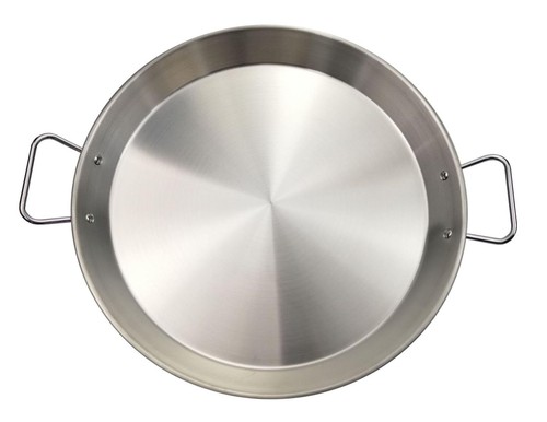 Plat paëlla acier - plat, en