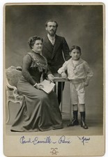 PHOTO CABINET c1900, un couple