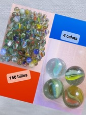 Anciennes billes & calots en verre =► jeu vintage des cours d'école
