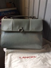 superbe cartable bandoulière ELSA /LANCEL  cuir gris .TBE  (A / Y) D