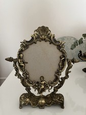 Cadre Ancien En Bronze Doré -