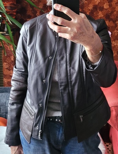 Veste cuir véritable - cuir,
