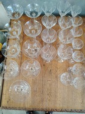   Art Déco Service 25 Verres Cristal Taillé ,St Louis ? Baccarat ?
