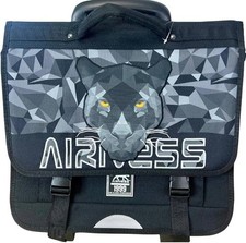 AIRNESS CARTABLE / SAC A DOS NOIR ET GRIS NEUF