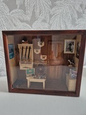 Vitrine murale scène miniature thème de la chasse Ref.B2