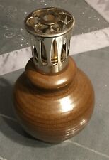 JOLIE LAMPE BERGER EN GRES DE COULEUR MARRON- COMPLETE-