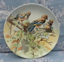 Choisy le Roi plat Oiseaux d'hiver Paris 200 un cheveux 29cm de diam 1900 DECO