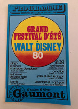 vintage programme cinema - GAUMONT NANTES - FESTIVAL WALT DISNEY 1980