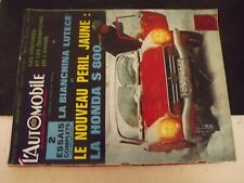 **m Revue L'automobile n°249 Honda S 800 - Autobianchi Lutèce - 