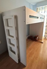 Lit mezzanine enfant Vertbaudet Ouessant – bois massif blanc