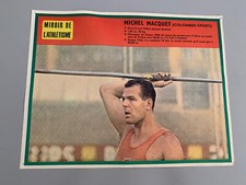 Michel Macquet ancien poster miroir de l'athlétisme N°14 Juillet 1965