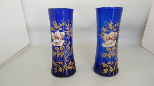Paire vase legras emaillé - paire,