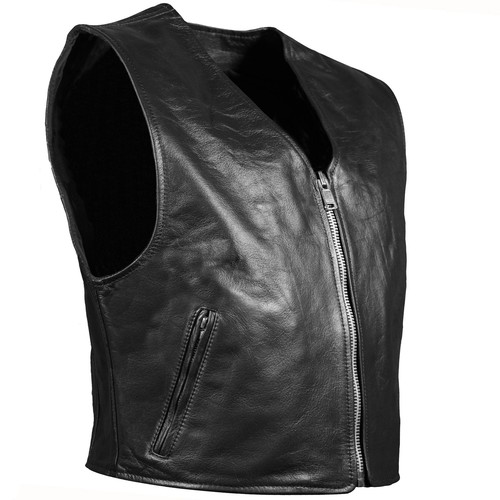 Paulgos gilet cuir - cuir,