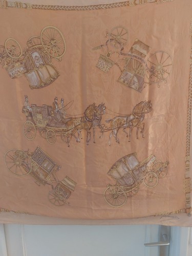 Foulard soie vintage jole - foulard,