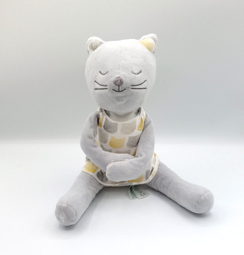 Peluche doudou chat gris