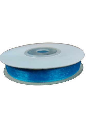 Ruban organza tuquoise 10mm - ruban,