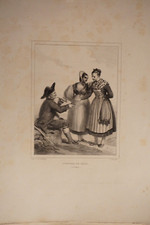 GRANDE LITHO XIX COSTUME FEMME