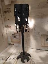 Lampe En Fer Forgé Brutaliste H.72cm Design 60 / 70 Ancienne