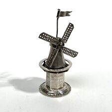 miniature mobile Argent massif moulin à vent poinçon crabe orfevre Hollande