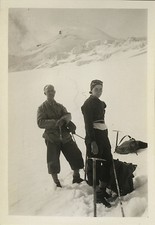 PHOTO ANCIENNE - VINTAGE SNAPSHOT - MONTAGNE ESCALADE NEIGE ÉQUIPEMENT -MOUNTAIN