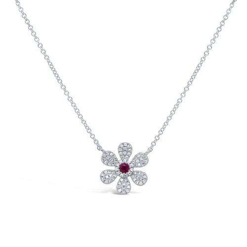 14k blanc diamant rubis - or,