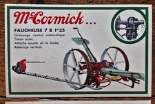 MC CORMICK,CPA PUBLICITAIRE, 1931 , " FAUCHEUSE 7B 1m35 ",AGRICULTURE,AGRICOLE
