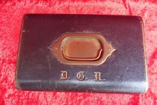 Boîte À Bijoux Antique, Boîte D'Expédition Victorienne, Avec Initiales Vers 1850