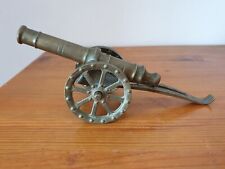 Réplique miniature d'un canon napoléonien en laiton 7x22 cm