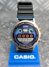 1990 ✅ CASIO ⌚️ DW-7800 ► HEXA GRAPH Blue Dial Watch 🔴 Made in Japan Ultra Rare