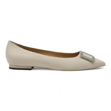 Roger Vivier Gommettine Ball Ballet Flats - Cuir - Crème/Ivoire 750 $