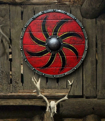 Bouclier rond templier armure