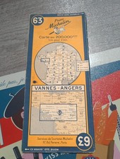 Carte Michelin Ww2 Datée 1945 Jus  Vannes Angers 