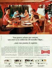  Publicité Advertising 0222 f 1969  Digue  nouvelles caravanes  confort