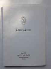 HPA - Hôtel Plaza Athénée Paris - Rare - Livret Accueil du Personnel années 1980