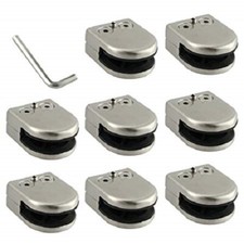 Lot 8 Pinces Neotech support verre acier inoxydable pour 6/8 mm *NEUF*