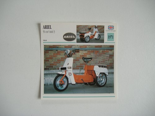 Fiche moto ariel - 3, 1971